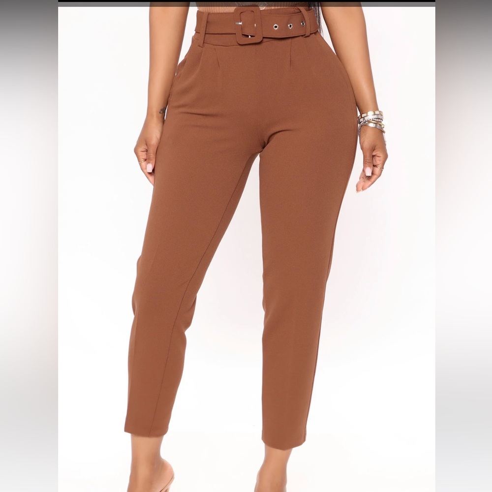 Fashion Nova Talia Brown Pants